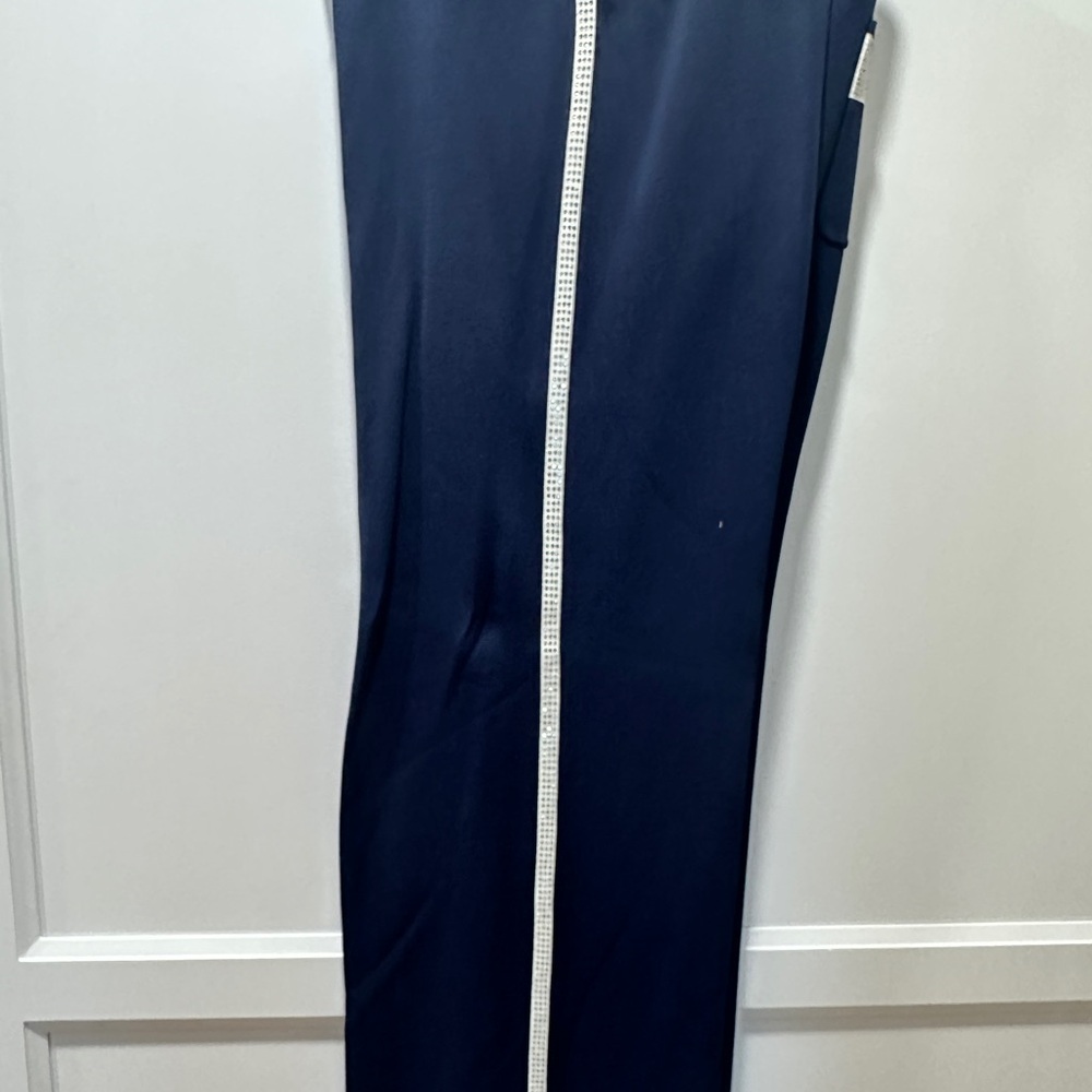 Joseph Ribkoff Navy Ankle Pants with White Trim